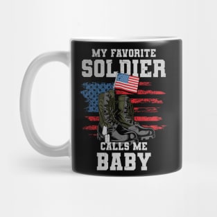 My Favorite Soldier Calls Me Baby Mug